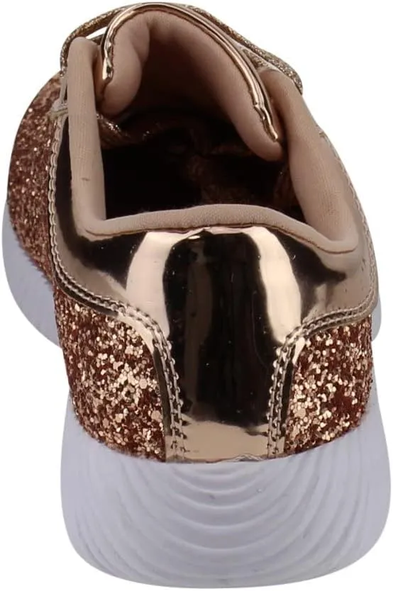 Nature Breeze Rosemarie-01 Womens Metallic Sparkling Bling Glitter Bomb Fashion Sneaker