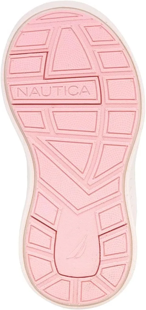 Nautica Girls Toddler Knit Slip-On Sneakers with Max Comfort Sole, Bungee Closure, Tennis Running Shoes for School and Play (Toddler/Little Kid)