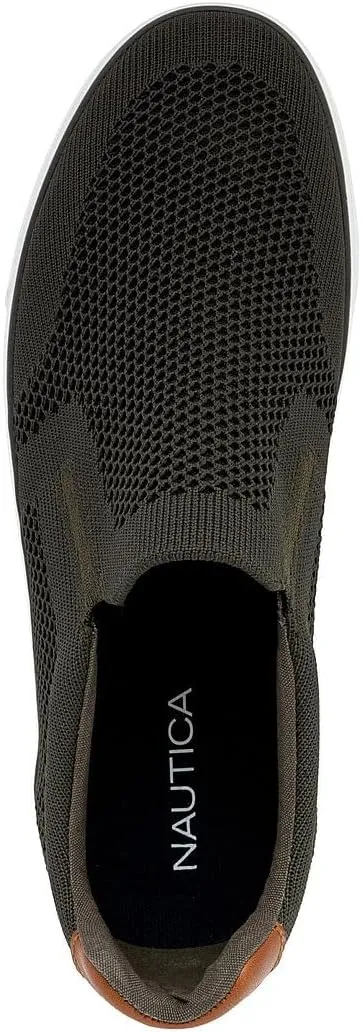Nautica Men's Slip-On Sneakers – Breathable Knit Casual Walking Shoes, Lightweight Comfort Fashion Loafers - Kotor