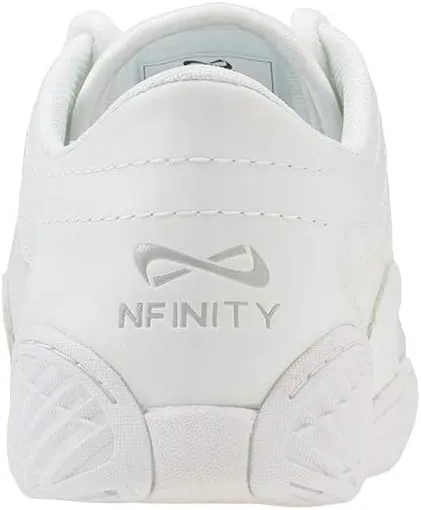 Nfinity Evolution White Cheer Shoes for Youth Girls – Breathable, High-Performance Sneakers for Cheerleading and Sports – Lightweight & Built to Last