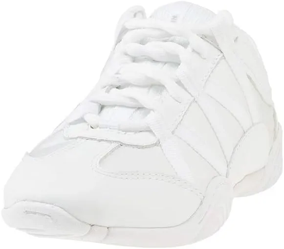 Nfinity Evolution White Cheer Shoes for Youth Girls – Breathable, High-Performance Sneakers for Cheerleading and Sports – Lightweight & Built to Last