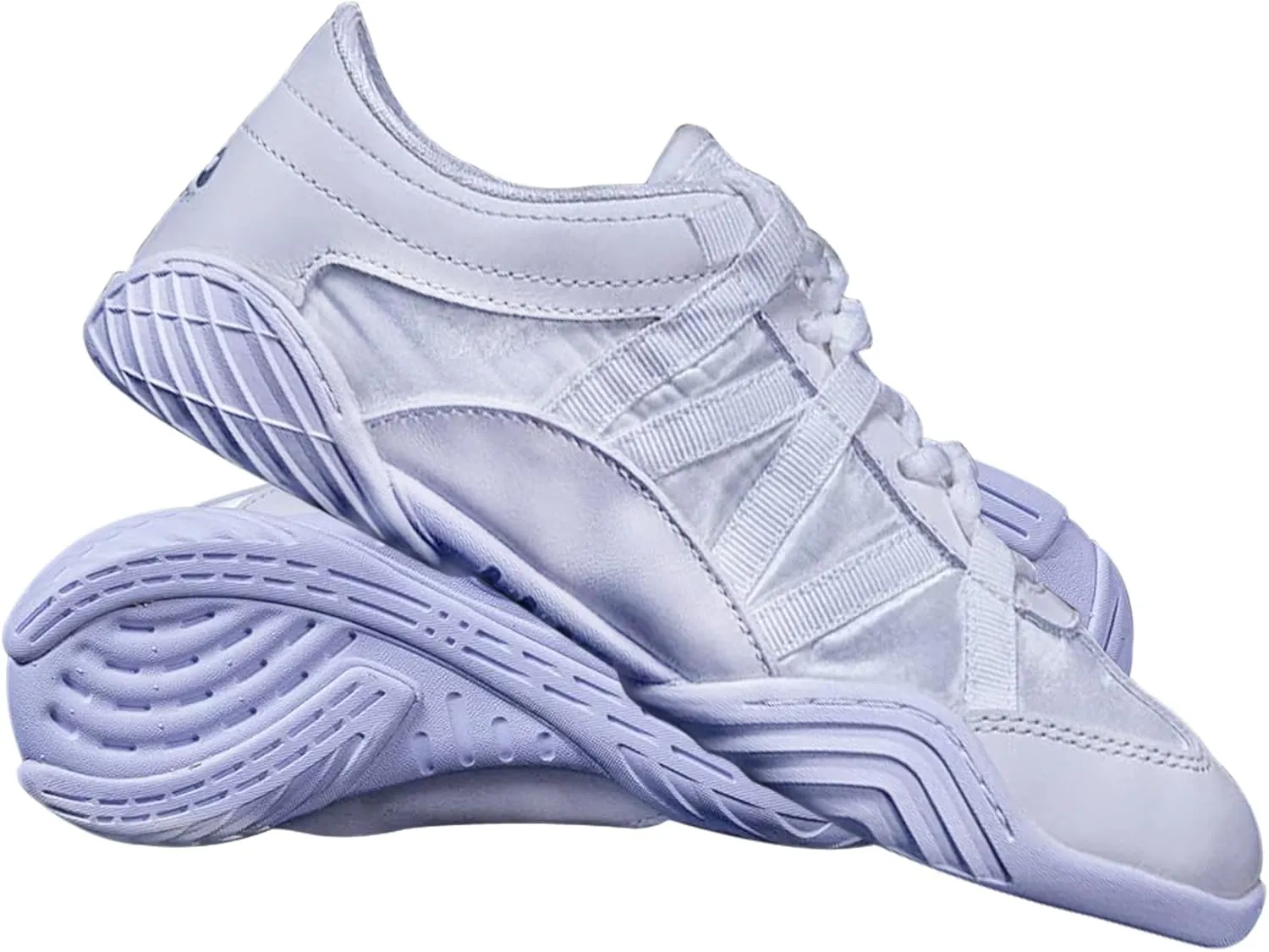 Nfinity Evolution White Cheer Shoes for Youth Girls – Breathable, High-Performance Sneakers for Cheerleading and Sports – Lightweight & Built to Last