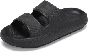 NineCiFun Unisex Pillow Slippers Cloud Slides for Women and Men Platform Slide Sandals with Arch Support