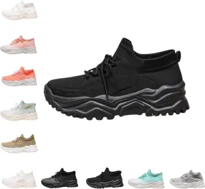 Nurse Babe Shoes Women's Shoes,Classic Breathable Knit Slip-On Sneakers Lace-up Low Top for Women on Feet All Day
