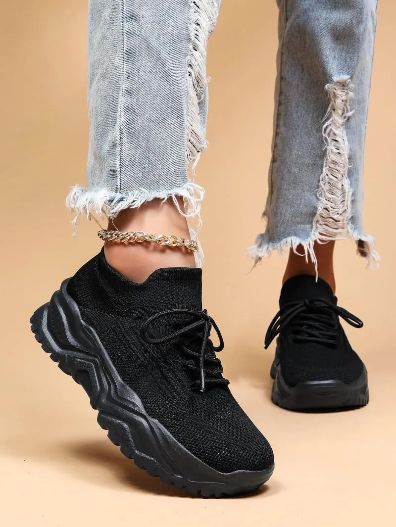 Nurse Babe Shoes Women's Shoes,Classic Breathable Knit Slip-On Sneakers Lace-up Low Top for Women on Feet All Day