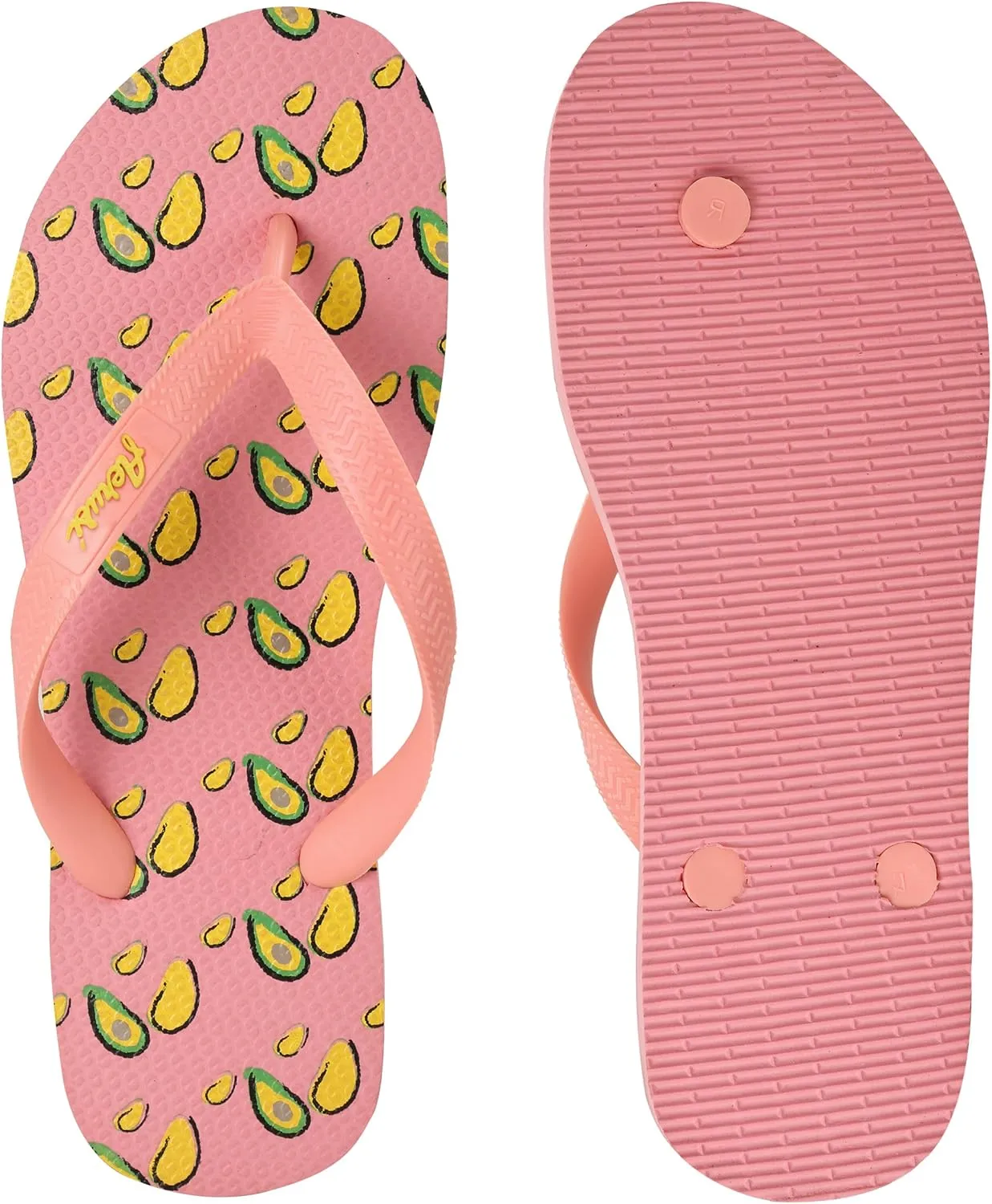 Ocean Corte Series Strawberry Design Flip Flop Sandals, Kids Size 12-13, 2 Piece