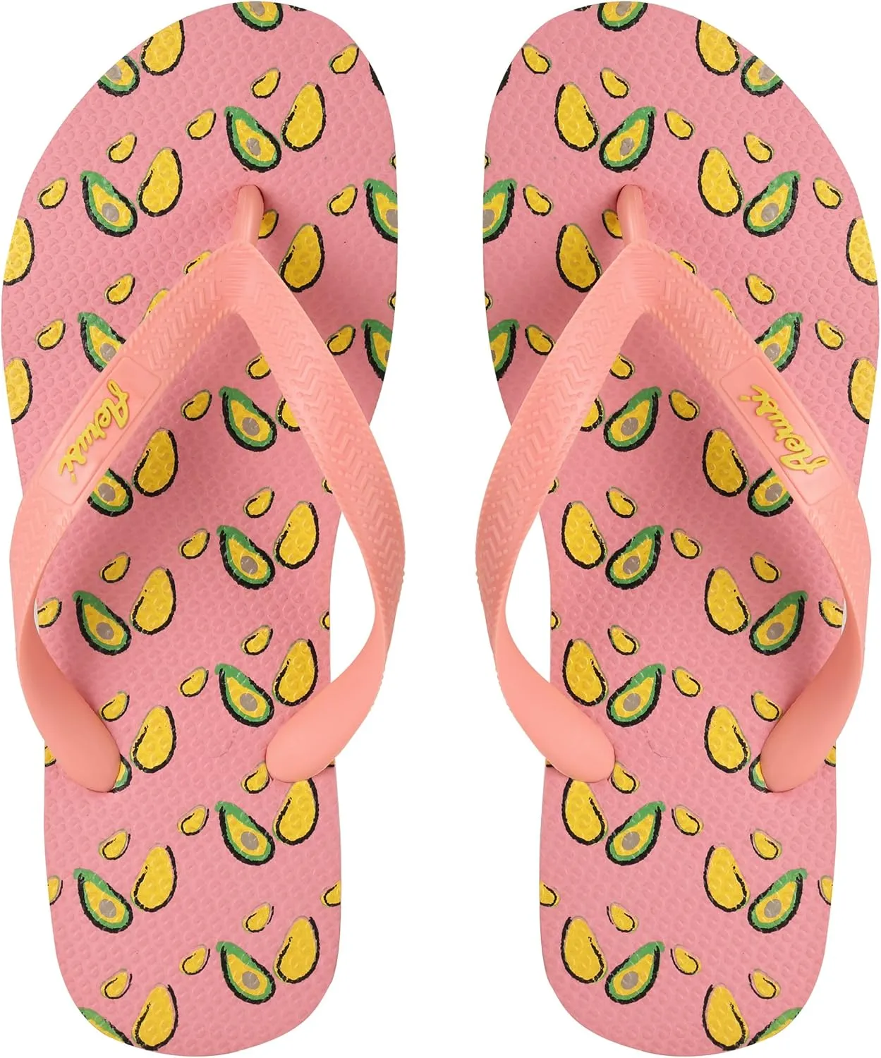 Ocean Corte Series Strawberry Design Flip Flop Sandals, Kids Size 12-13, 2 Piece