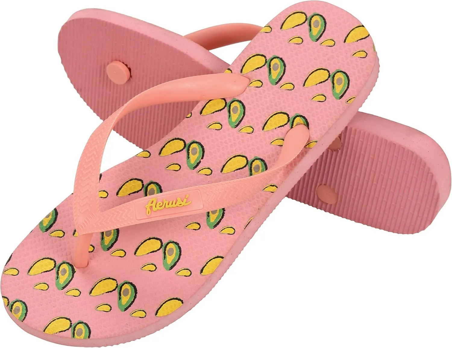 Ocean Corte Series Strawberry Design Flip Flop Sandals, Kids Size 12-13, 2 Piece