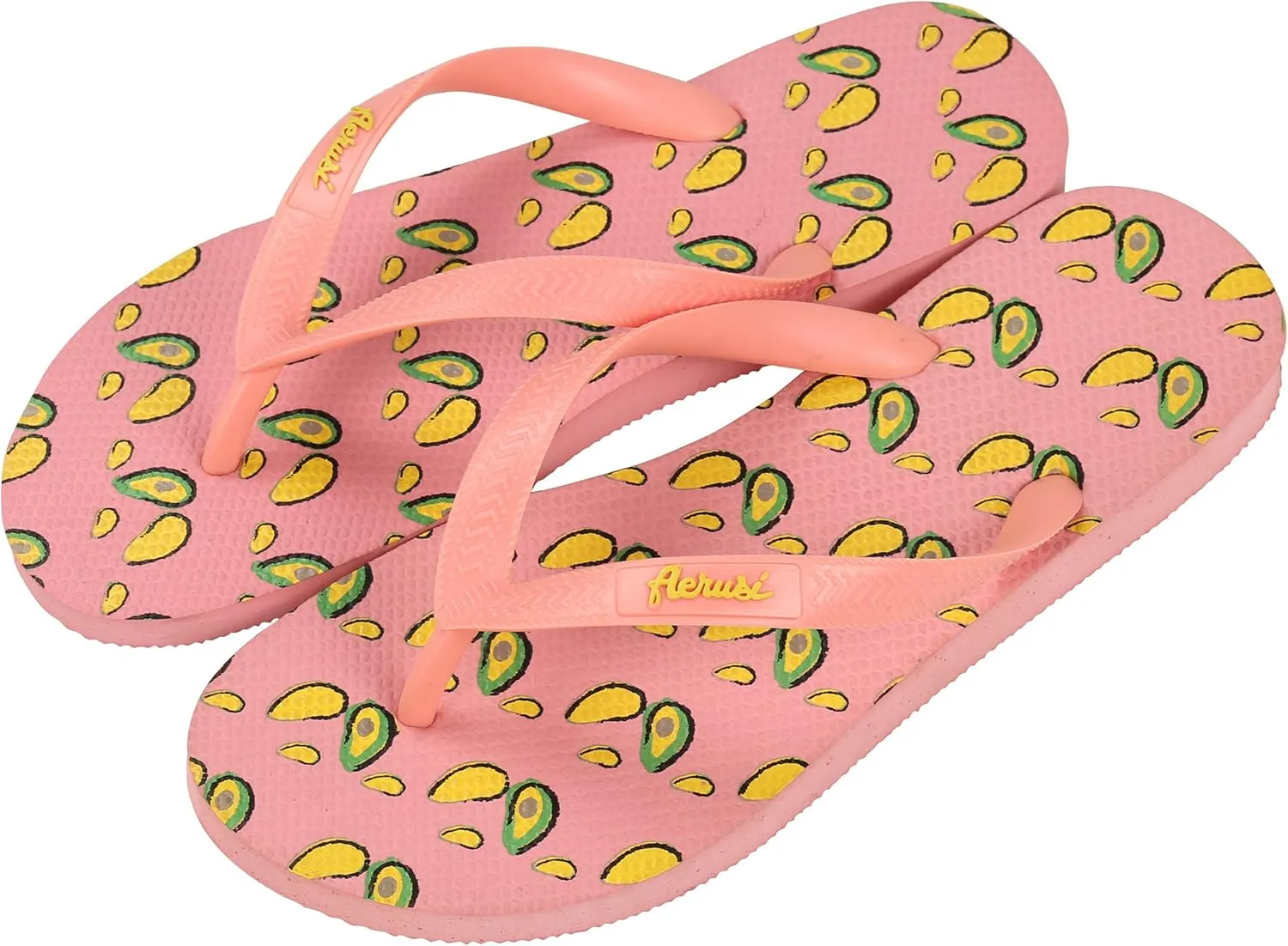 Ocean Corte Series Strawberry Design Flip Flop Sandals, Kids Size 12-13, 2 Piece