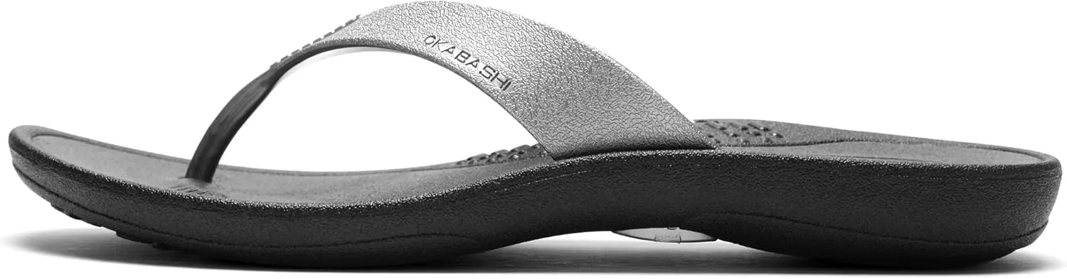 OKABASHI Women's Breeze Flip Flop | Contoured Footbed w/Arch Support for All-Day Comfort | Slip-Resistant & Waterproof | Sustainably Made in The USA