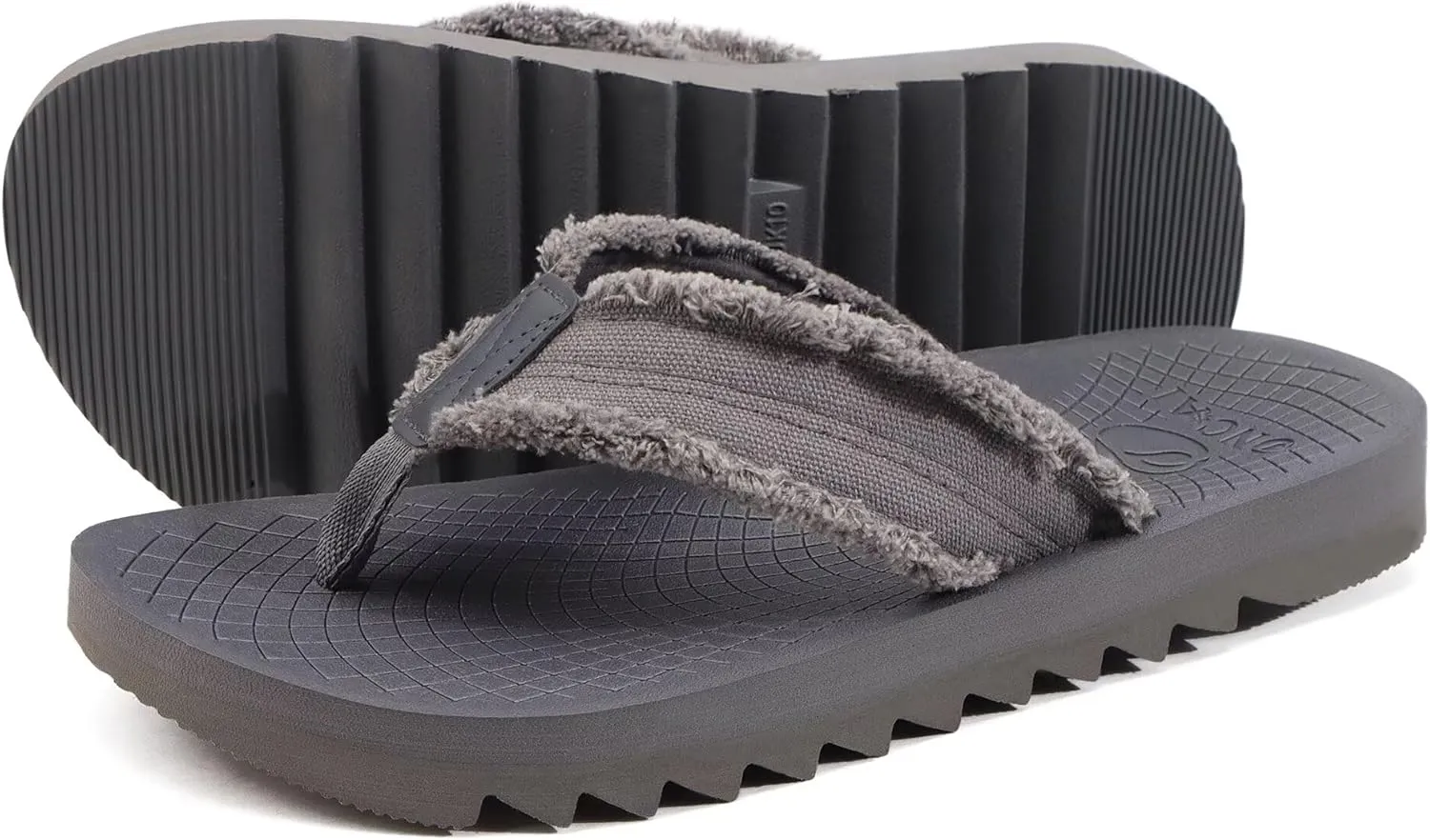 ONCAI Mens Flip Flops Summer Beach Walking Flip Flops Comfortable Soft Lightweight Recovery Cushion Slip On Sandals Size 7-15