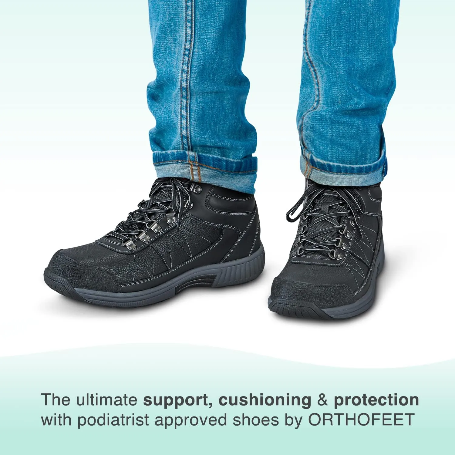 Orthofeet Men's Orthopedic Leather Hunter Boots