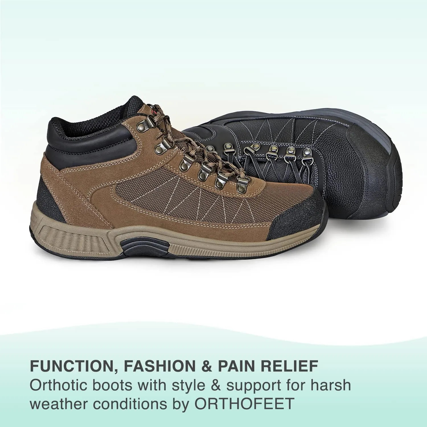 Orthofeet Men's Orthopedic Leather Hunter Boots