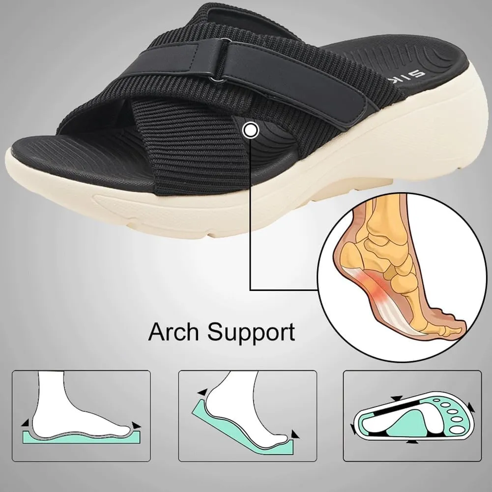 Orthopedic Sandals for Women Comfortable Recovery Slides with Arch Support Plantar Fasciitis Slides Slippers Women Summer