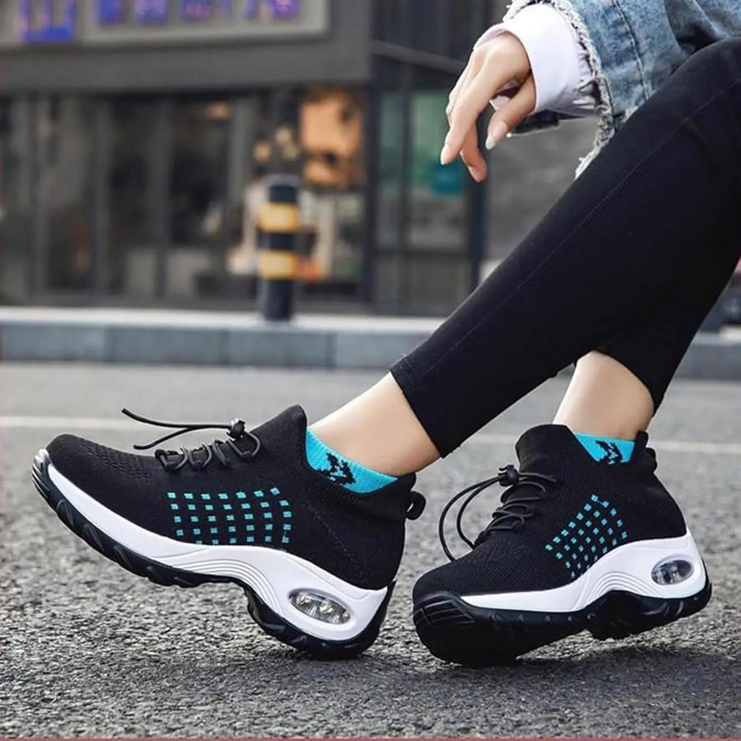 Orthopedic Sneakers Breathable Women Men Platform Air Cushion Buffer Shoes Comfort Wear Ortho Pro Barefoot Shoes Slip-On Breathable Mesh Trainers Athletic Jogging Shoe with Arch Support