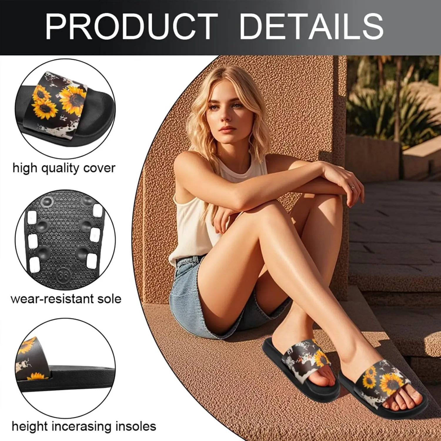 Pineapple House Slippers for Women Men Arch Support Flat Sandals Non Slip Home Pool Shower Slide Slippers