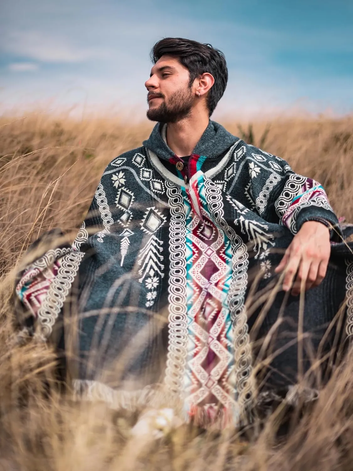 Poncho for men - Alpaca wool - Clint Eastwood - Daryl Dixon - Men Poncho - Handamade products - Cowboy Serape Shawl