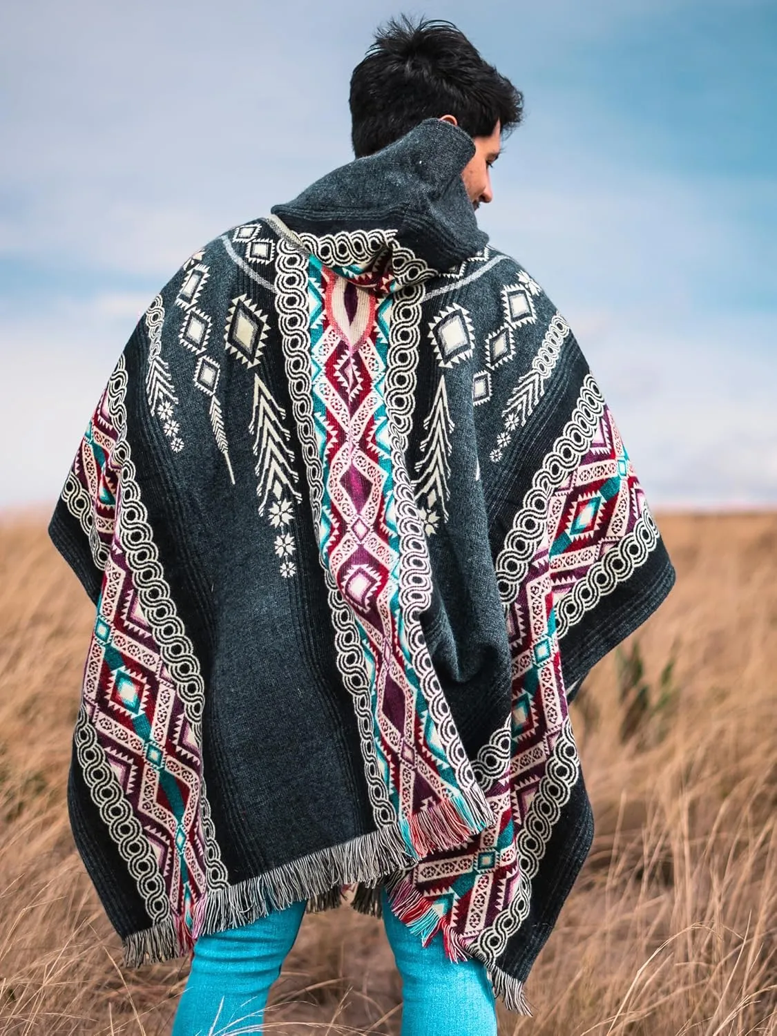 Poncho for men - Alpaca wool - Clint Eastwood - Daryl Dixon - Men Poncho - Handamade products - Cowboy Serape Shawl