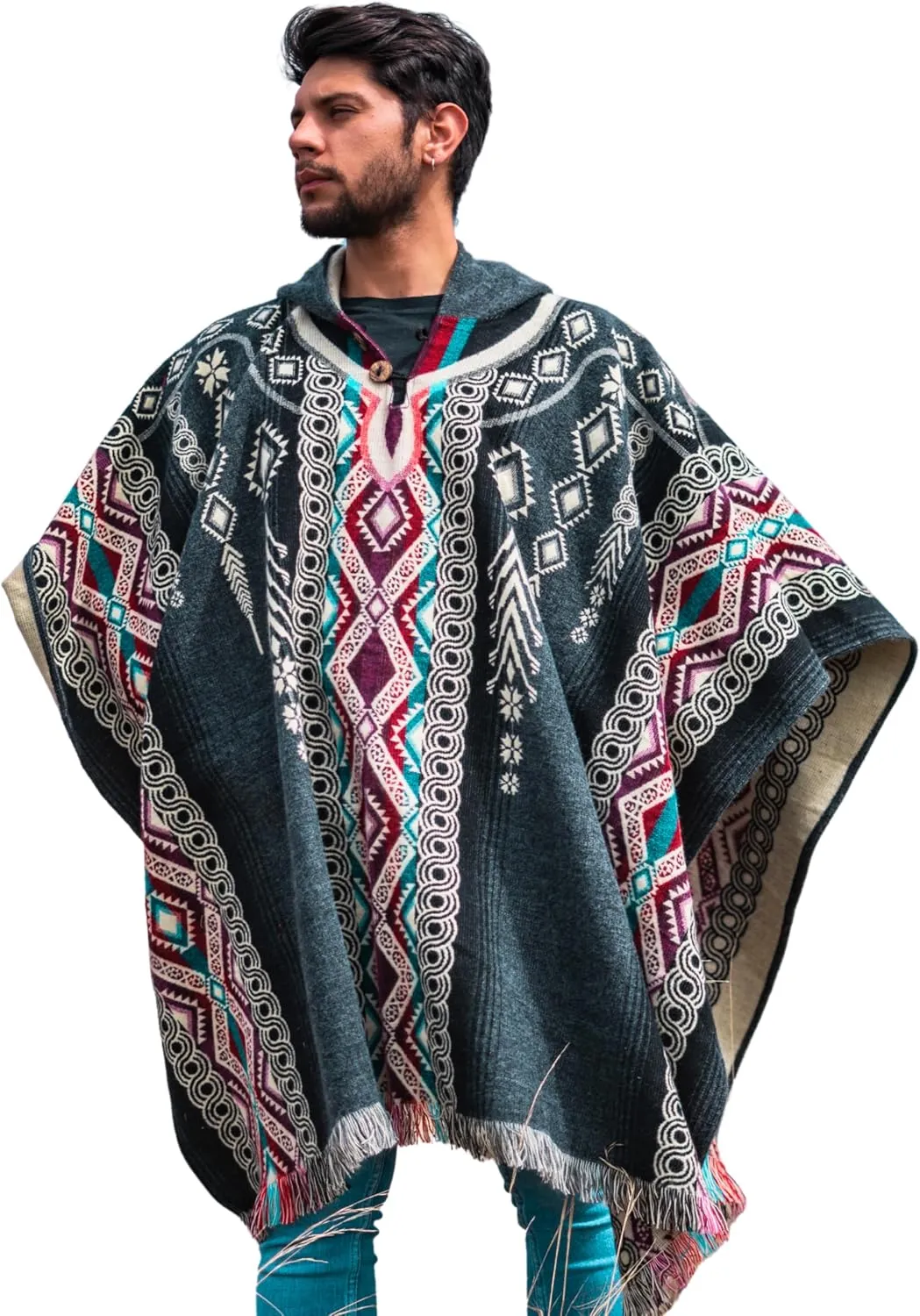 Poncho for men - Alpaca wool - Clint Eastwood - Daryl Dixon - Men Poncho - Handamade products - Cowboy Serape Shawl