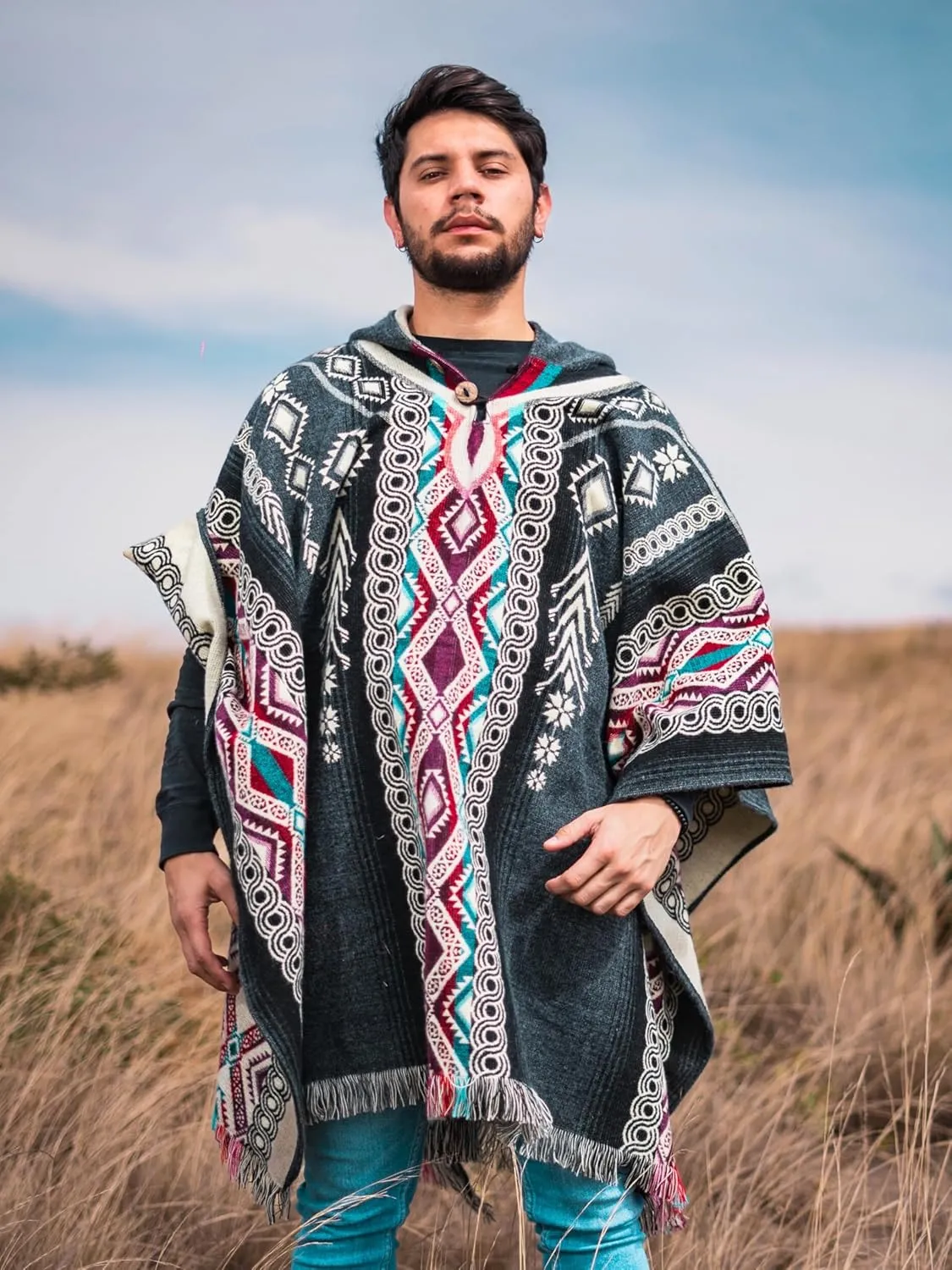 Poncho for men - Alpaca wool - Clint Eastwood - Daryl Dixon - Men Poncho - Handamade products - Cowboy Serape Shawl