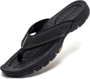 PowerTRC Men's Flip Flops Beach Sandals Indoor And Outdoor Thong Sandals Sport And Casual Wear