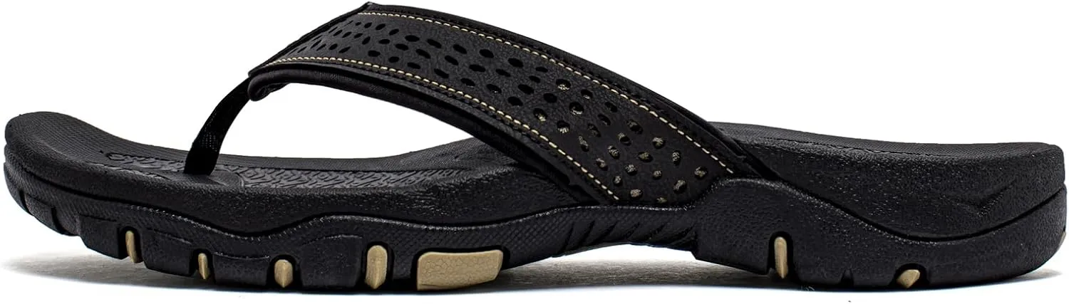 PowerTRC Men's Flip Flops Beach Sandals Indoor And Outdoor Thong Sandals Sport And Casual Wear