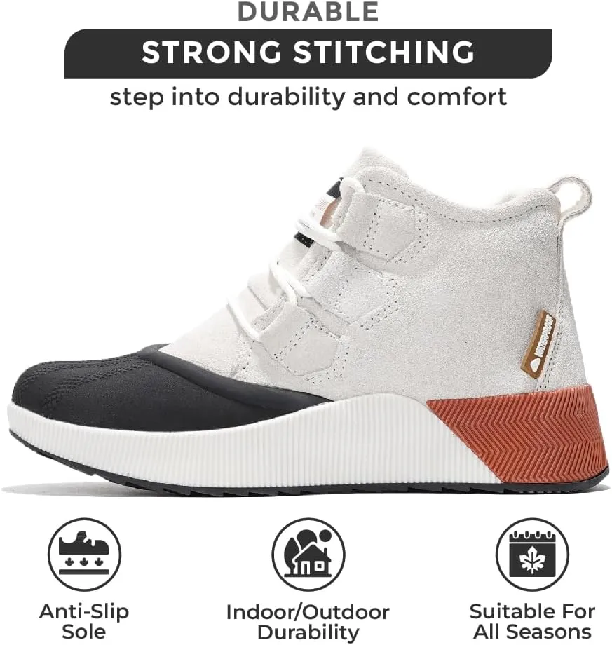 Project Cloud Waterproof Snow Boots for Women - Memory Foam Insole Non-Slip Womens Snow Boots & Winter Shoes with Shoe Lace - Lightweight Indoor Outdoor Shoes