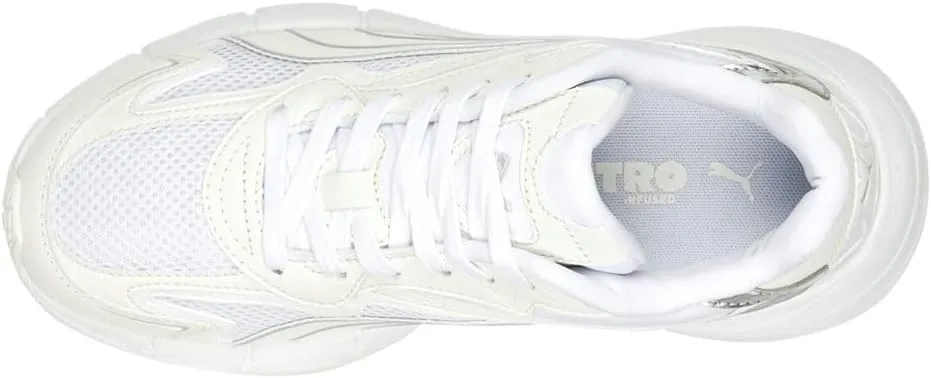 Puma Womens Teveris Nitro Metallic Lace Up Sneakers Shoes - White