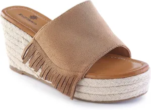 "Wyatt Casual Wedge Sandals 9 M Brown
