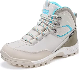 R CORD Womens Hiking Boots Waterproof Mid-Cut Hiking Boots Women Non-Slip Womens Hiking Shoes Outdoor Hiking Shoes for Women Trekking Camping Trail