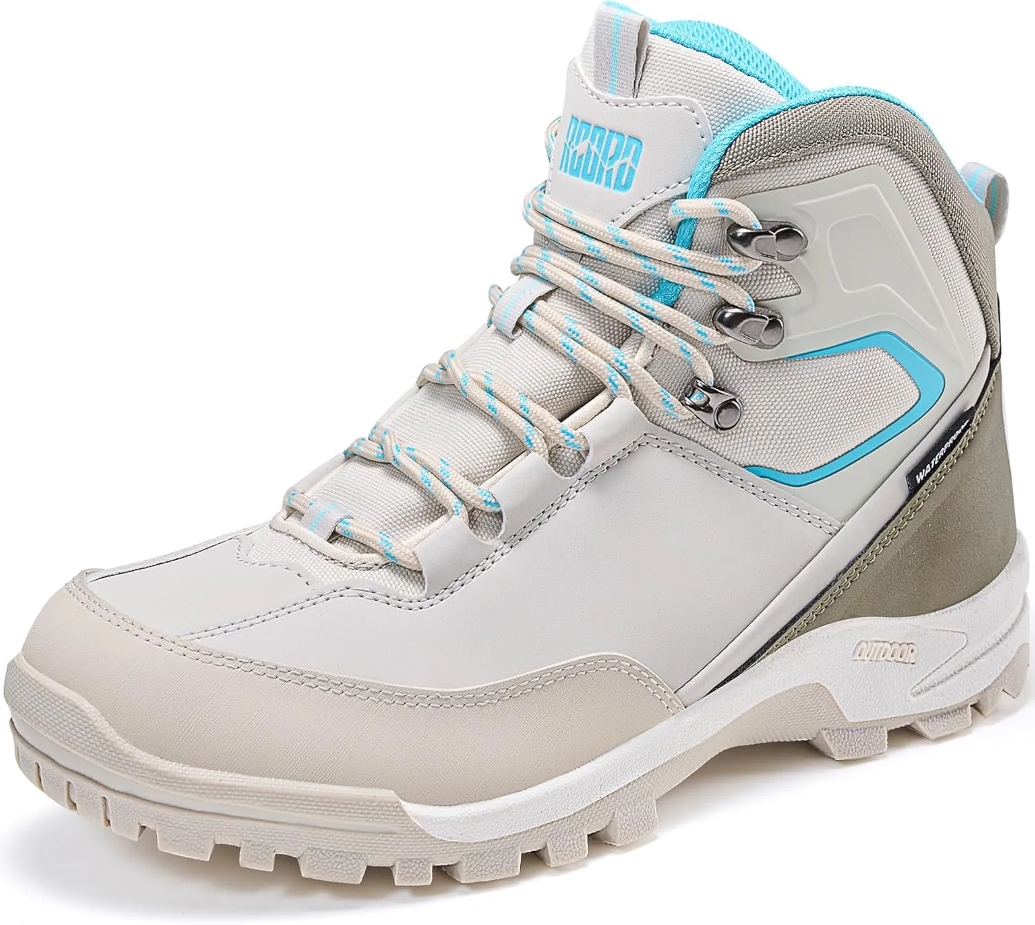 R CORD Womens Hiking Boots Waterproof Mid-Cut Hiking Boots Women Non-Slip Womens Hiking Shoes Outdoor Hiking Shoes for Women Trekking Camping Trail
