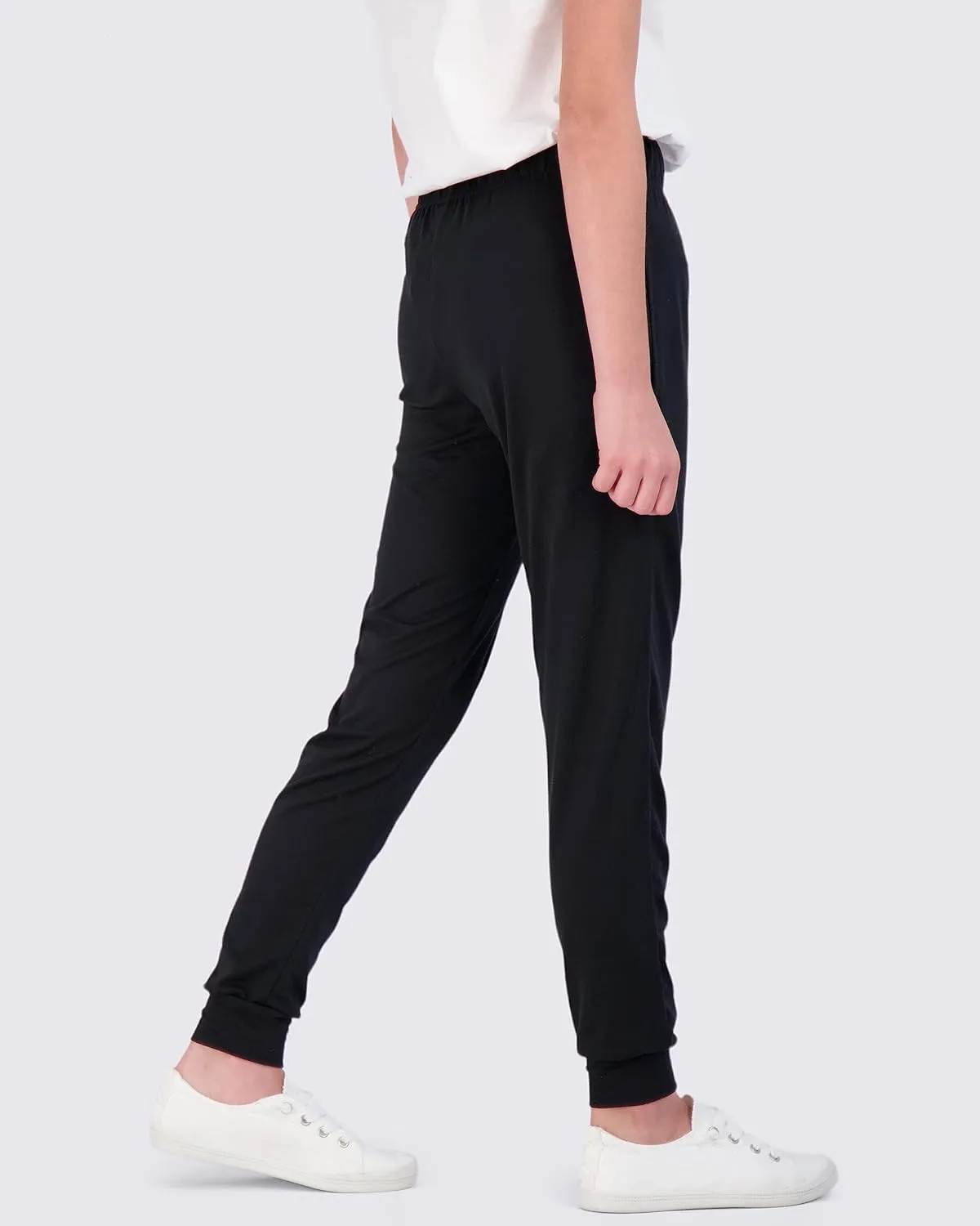 Real Essentials 3 Pack: Girls' Lounge Joggers Soft Athletic Performance Casual Sweatpants(Ages 7-16)