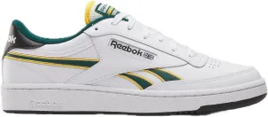 Reebok Unisex Club C Revenge Sneaker, White/Fierce Gold/Collegiate Green, 11.5 US Men