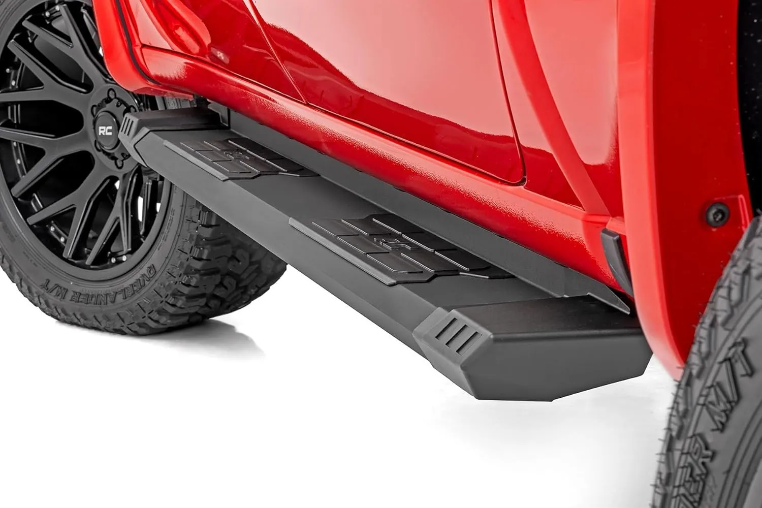 Rough Country HD2 Aluminum Running Boards for Ram 1500 (2009-2018)/2500 (2010-2024) Crew Cab - 5" Wide Non-Slip Step, Easy Bolt-on Install