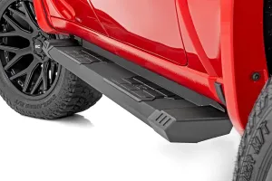 Rough Country HD2 Aluminum Running Boards for Ram 1500 (2009-2018)/2500 (2010-2024) Crew Cab - 5" Wide Non-Slip Step, Easy Bolt-on Install