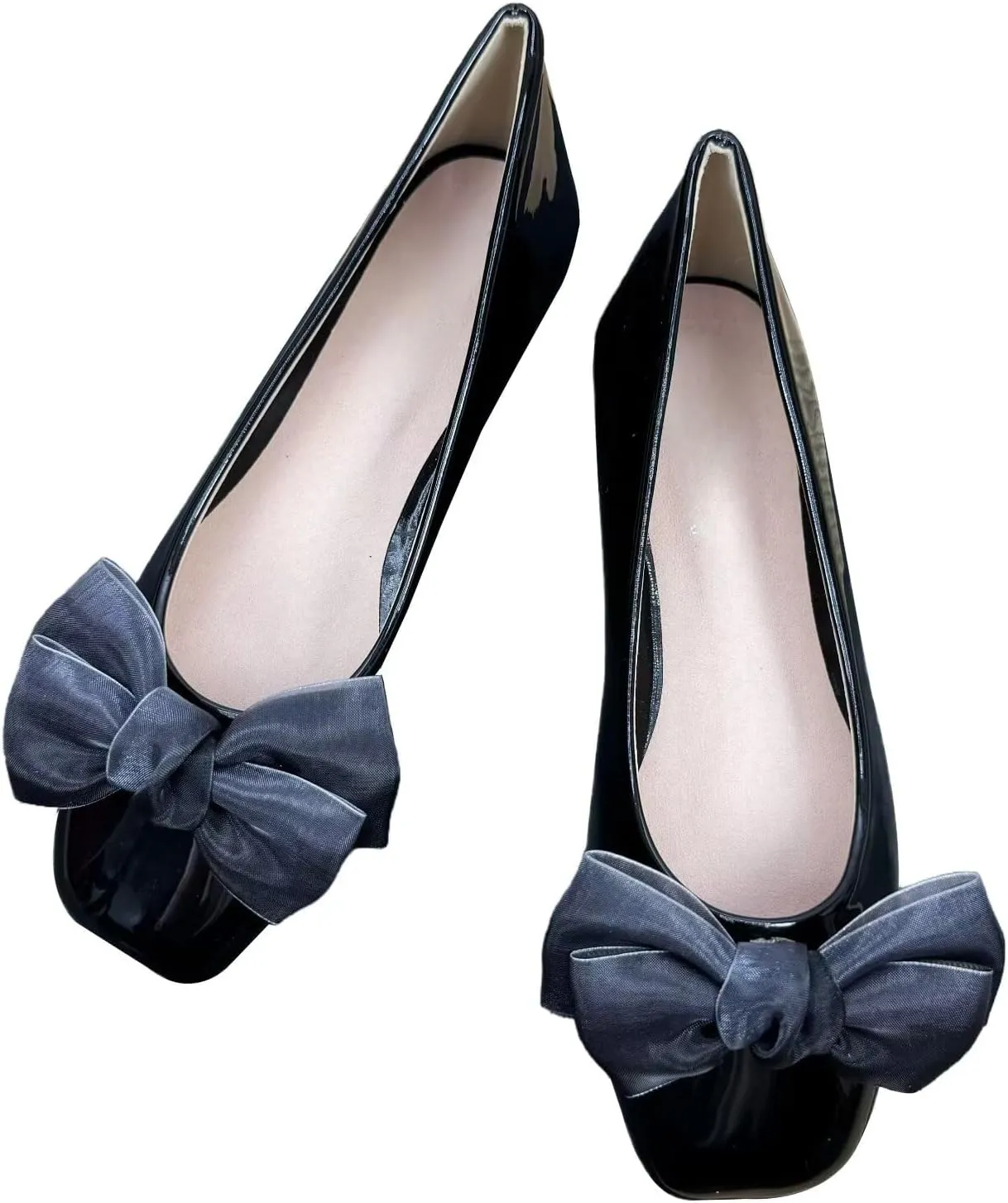 SAILING LU Bow-Knot Ballet Flats for Women Pointed Toe Rhinestones Dress Shoes Comfort Lightweight Loafers