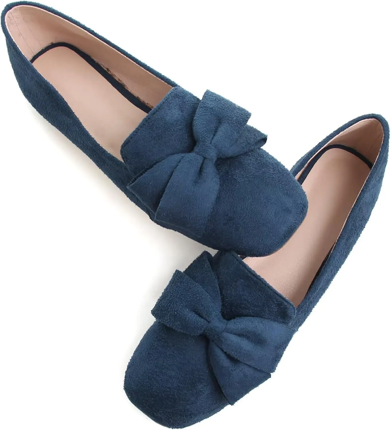 SAILING LU Womens Bowknot Pointed Toe Shoes Comfortable Ballet Flats Slip on Loafers Dressy Flats for Party