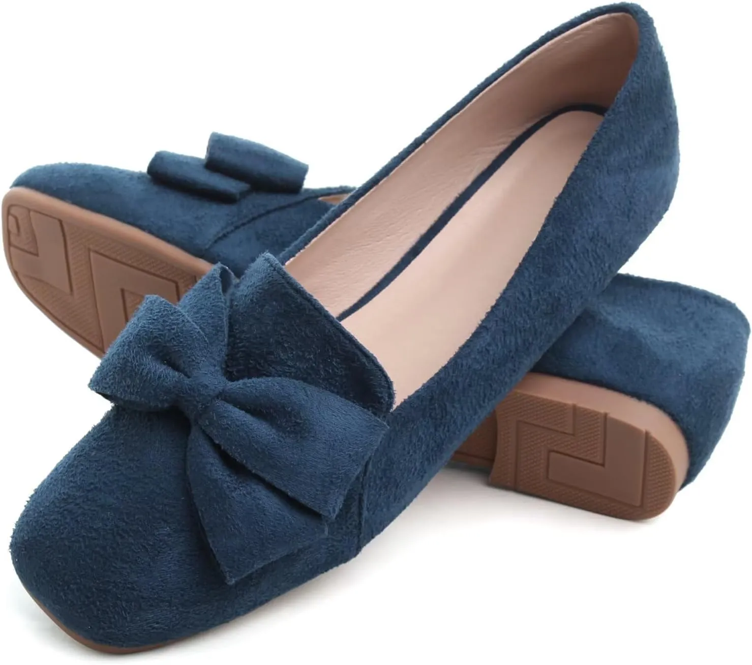 SAILING LU Womens Bowknot Pointed Toe Shoes Comfortable Ballet Flats Slip on Loafers Dressy Flats for Party