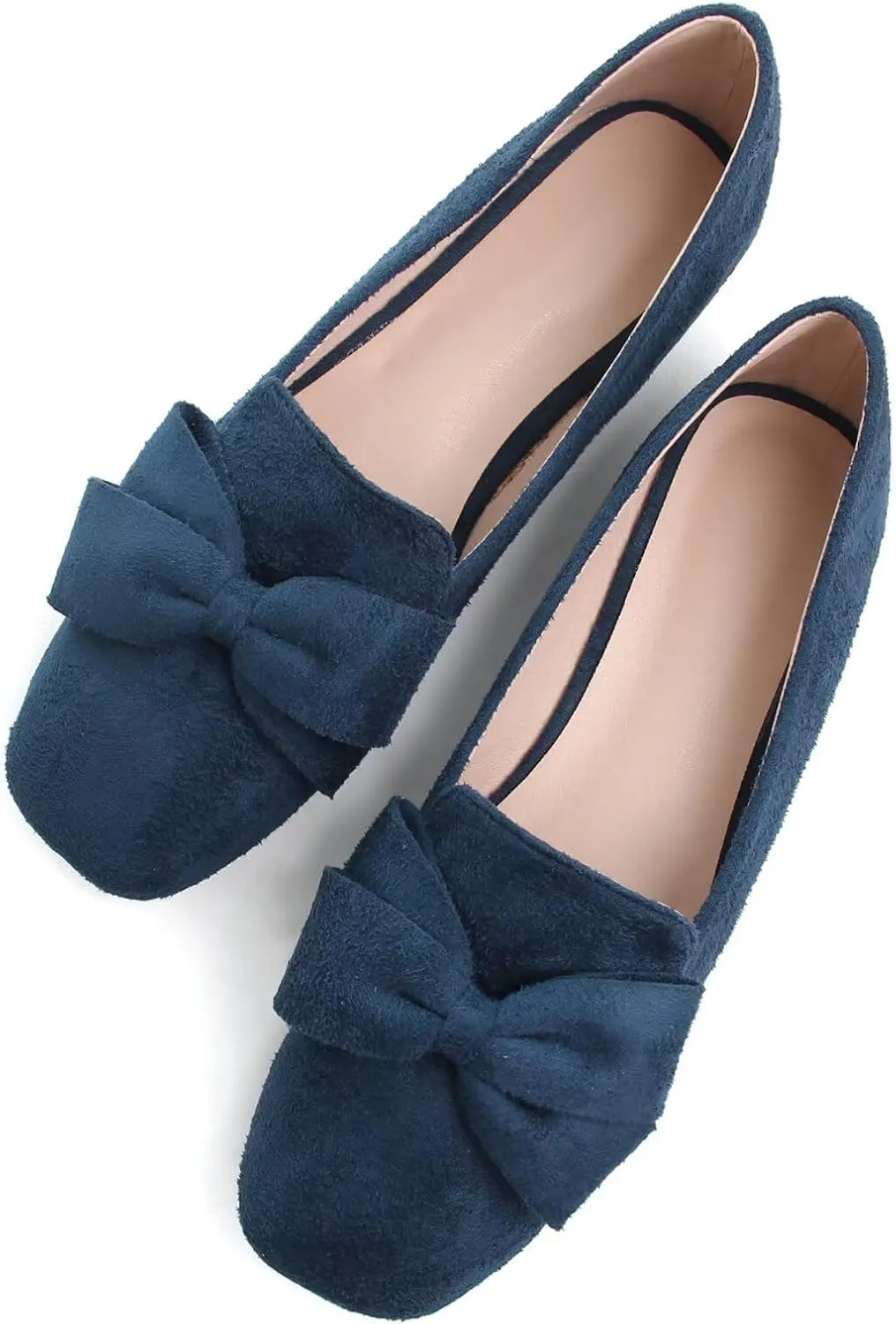 SAILING LU Womens Bowknot Pointed Toe Shoes Comfortable Ballet Flats Slip on Loafers Dressy Flats for Party