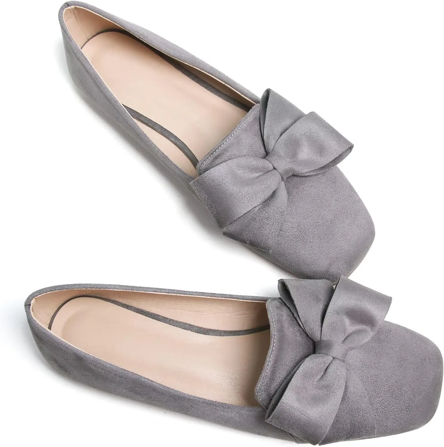 SAILING LU Womens Bowknot Pointed Toe Shoes Comfortable Ballet Flats Slip on Loafers Dressy Flats for Party