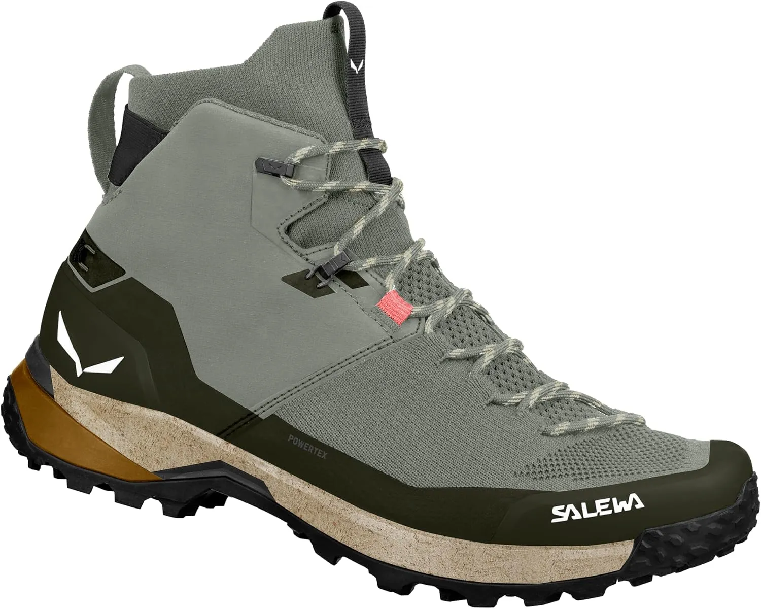 Salewa Men's Puez Knit Mid Powertex Waterproof Trail Boot for Hiking & Trekking