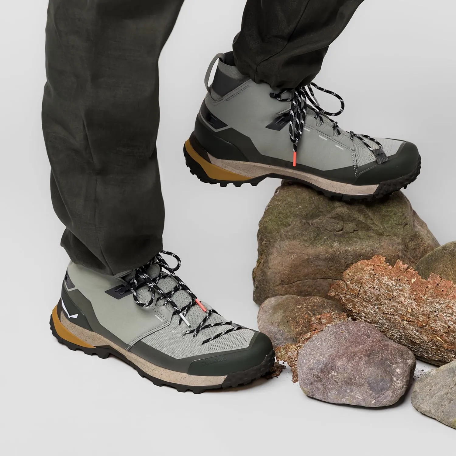 Salewa Men's Puez Knit Mid Powertex Waterproof Trail Boot for Hiking & Trekking