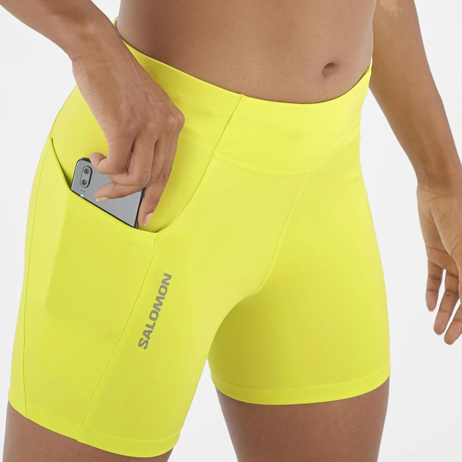 Salomon Women's Cross Run High-Waist Short Tights for Trail Running