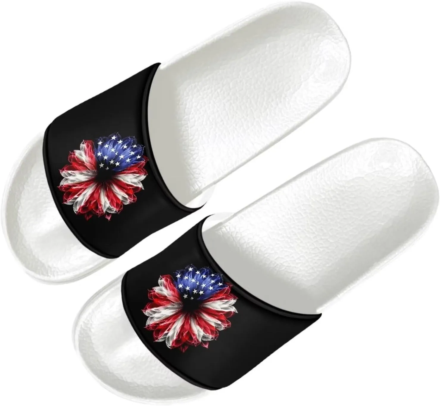 Sandals Slides for Women Non Slip Slippers Lightweight Casual Peep Toe White Sole Summer Shoes Beach Slides