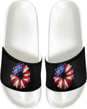Sandals Slides for Women Non Slip Slippers Lightweight Casual Peep Toe White Sole Summer Shoes Beach Slides