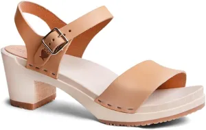 Sandgrens Handmade Swedish Wood Clogs for Women, High Heel Sandals | Vienna High