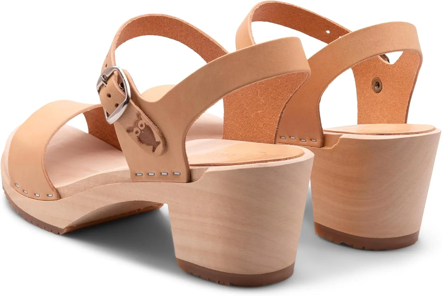 Sandgrens Handmade Swedish Wood Clogs for Women, High Heel Sandals | Vienna High