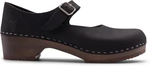 Sandgrens Handmade Swedish Wood Clogs for Women, Low Heel Sandals | Mary Jane