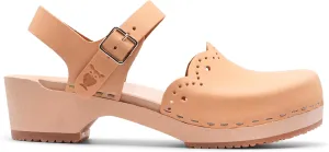 Sandgrens Handmade Swedish Wood Clogs for Women, Low Heel Sandals | Milan