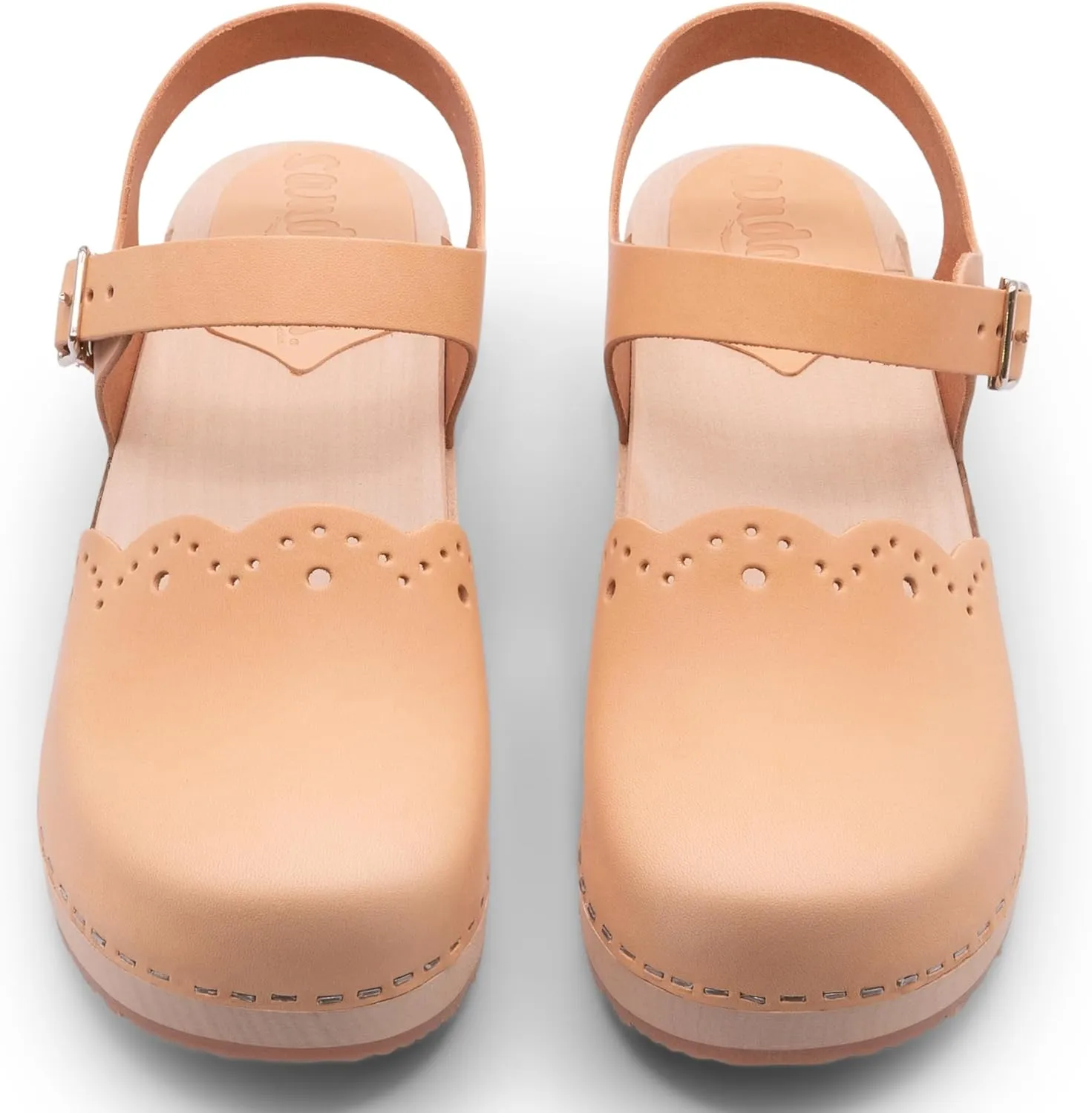 Sandgrens Handmade Swedish Wood Clogs for Women, Low Heel Sandals | Milan
